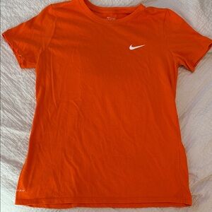 Nike Vibrant Orange Tee with White Swoosh